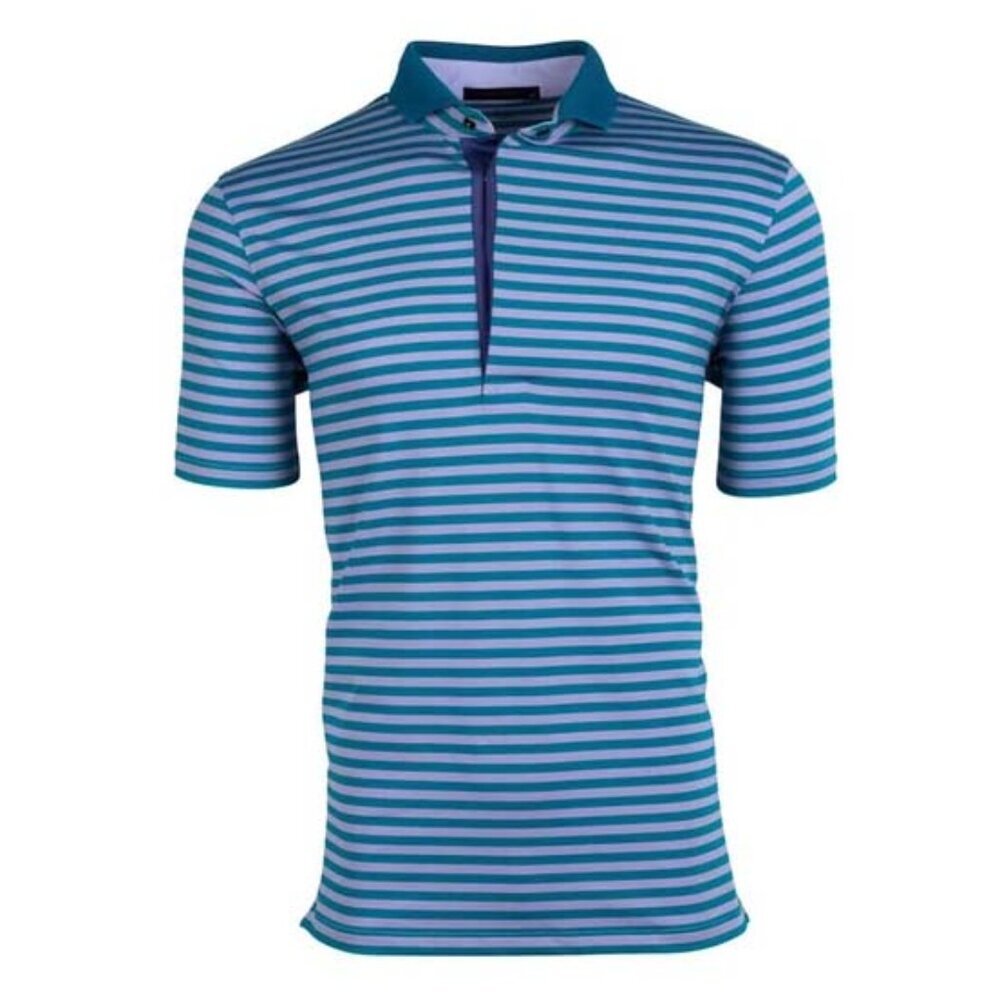 NWT Greyson Men's Alleghany Stripe Golf Polo In Dewberry Small S